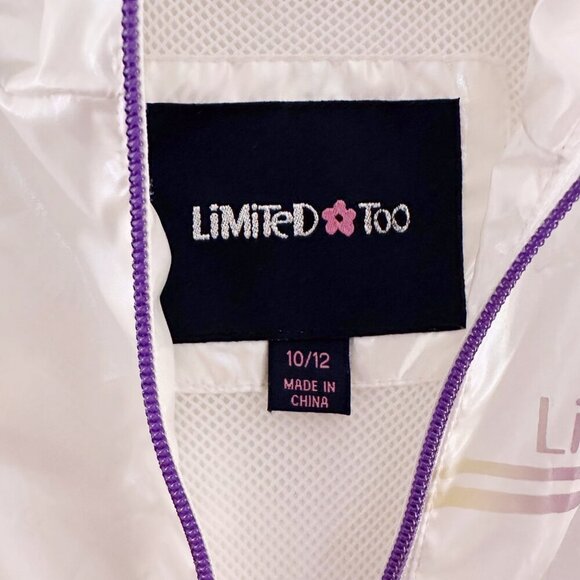 Limited Too Iridescent Wind Breaker Jacket Y2K Girls Rainbow - Picture 3 of 6